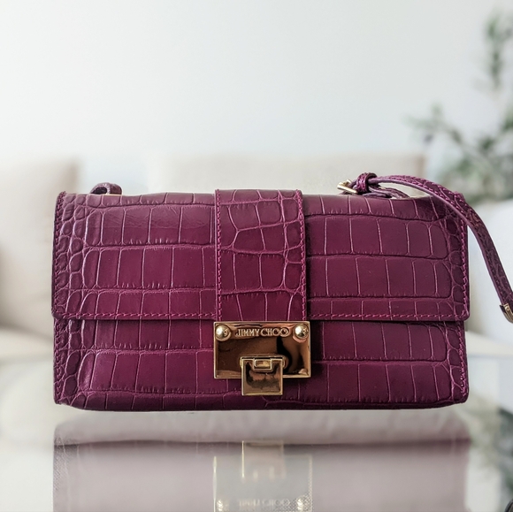 Jimmy Choo Croc Embossed Bag - Picture 1 of 14